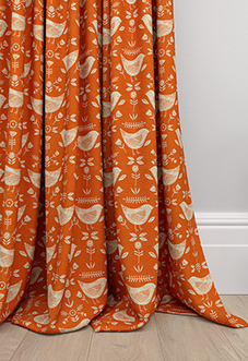 Narvik, Burnt Orange - Made to Measure Curtains